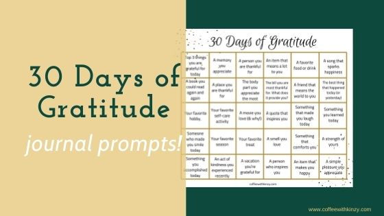 Gratitude Journal Prompts / 30 Day Gratitude Challenge Feature
