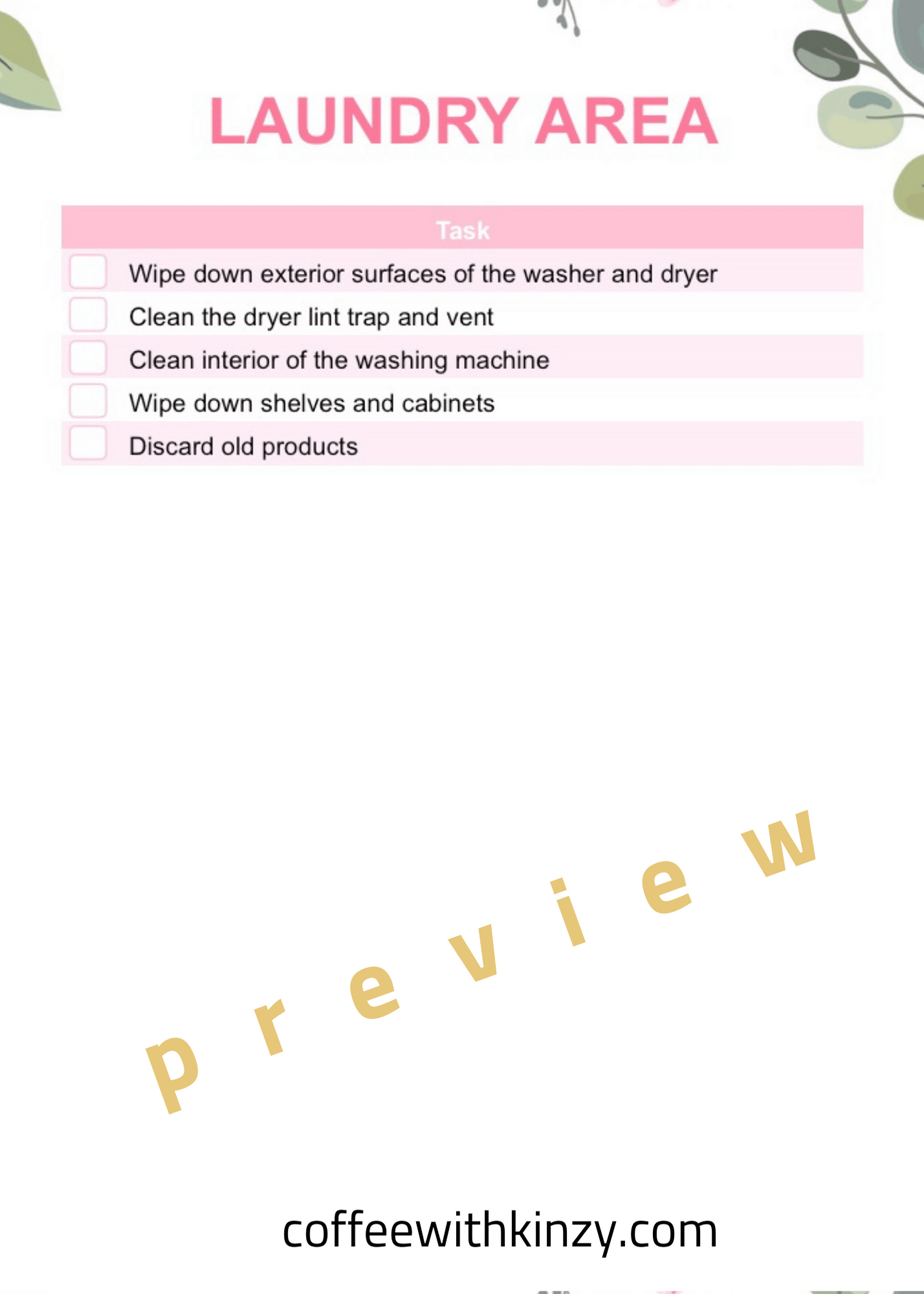 An Incredibly Useful Printable Spring Cleaning Checklist Bundle to ...