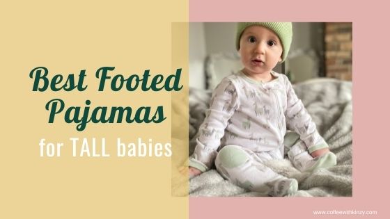 The Best Footed Pajamas for Tall Babies: Image of baby boy wearing cute llama footed pajamas