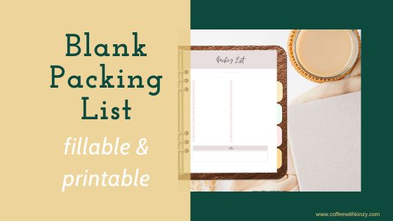 fillable blank packing list PDF