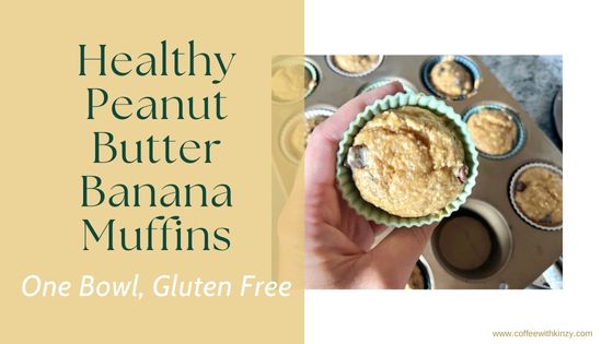 One Bowl Healthy Peanut Butter Banana Muffins