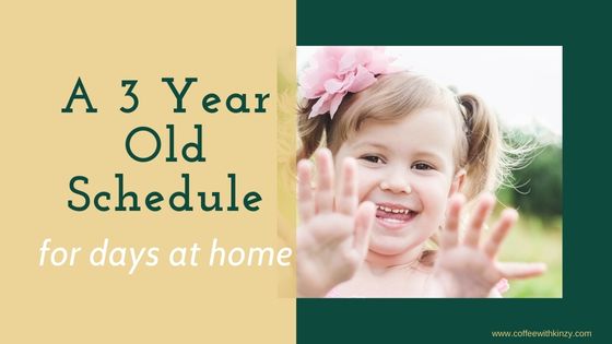 3 Year Old Schedule at Home: cute 3 year old with hands up at camera